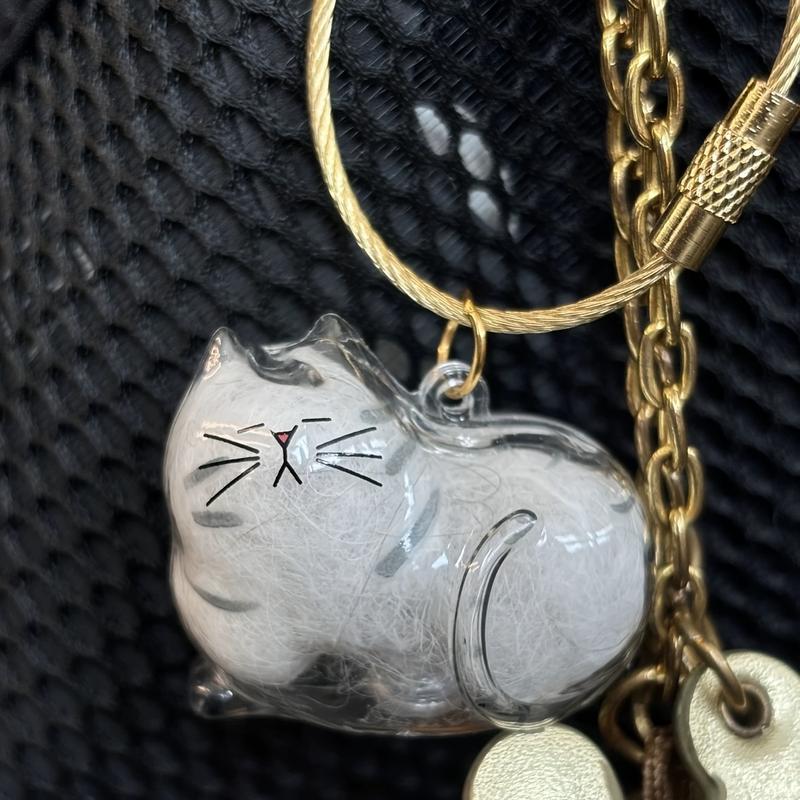 Custom Cat Fur Memorial Charm – DIY Pet Keepsake Gift for Cat Lovers