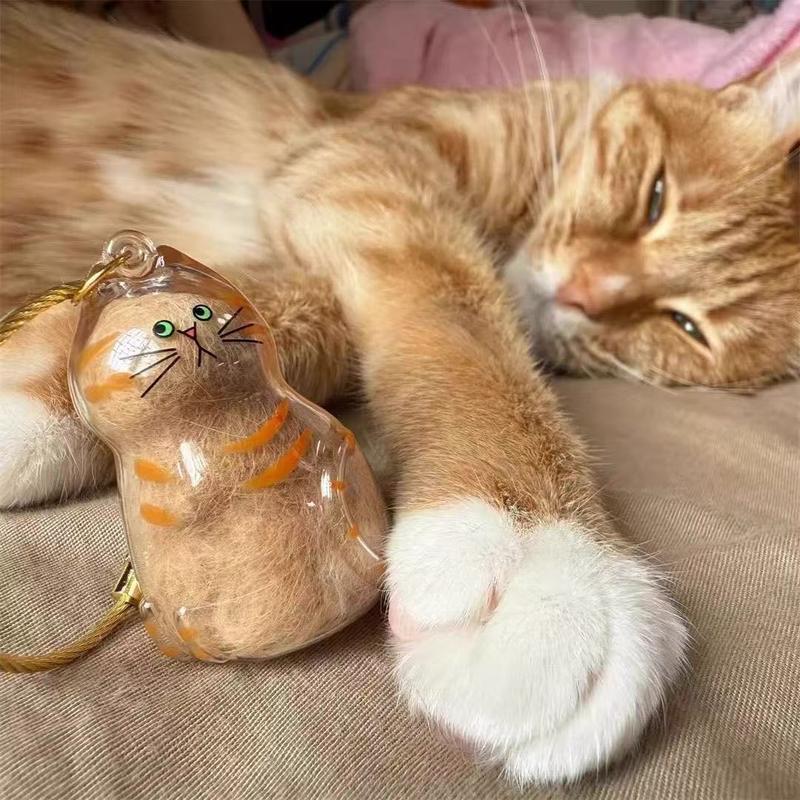 Custom Cat Fur Memorial Charm – DIY Pet Keepsake Gift for Cat Lovers