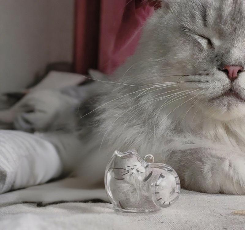 Custom Cat Fur Memorial Charm – DIY Pet Keepsake Gift for Cat Lovers