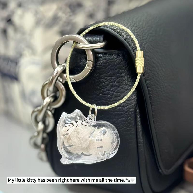 Custom Cat Fur Memorial Charm – DIY Pet Keepsake Gift for Cat Lovers